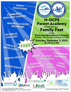 M-DCPS Parent Academy Family Fest @ Parkway Educational Complex